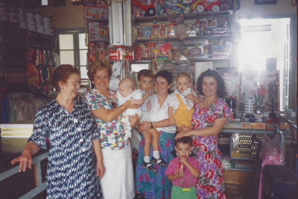 Rafa's family at La Tienda Nueva, the old village shop in Cómpeta